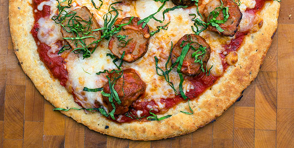 Meatball Marinara Pizza Recipe Image